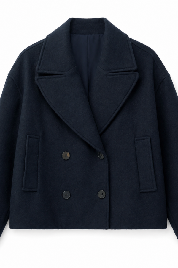 ABRIGO CROPPED MARINERO